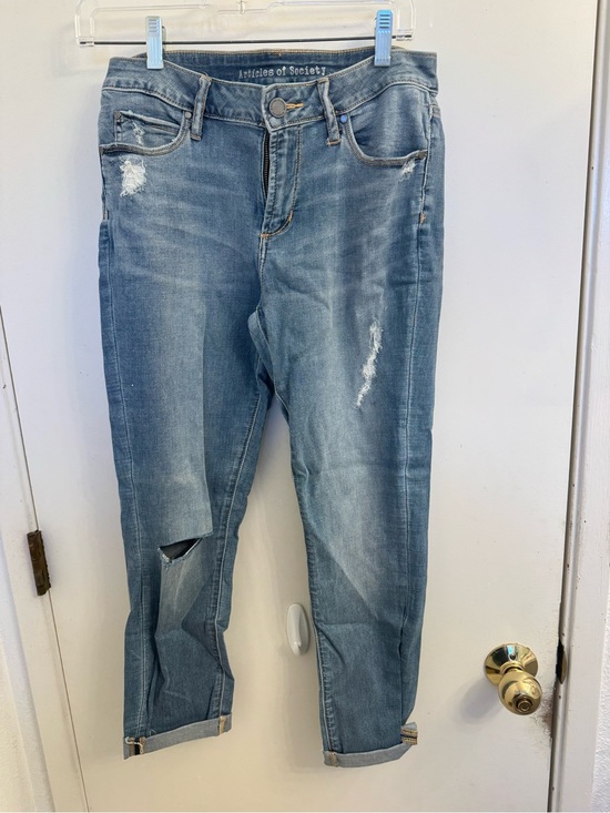 Articles Of Society Denim - Articles Of Society Light Wash Distressed Skinny Jeans